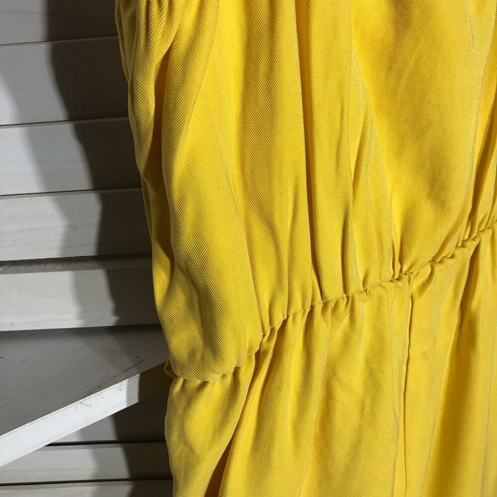 BCBGeneration Yellow Strapless Jumpsuit Small - Picture 10 of 16